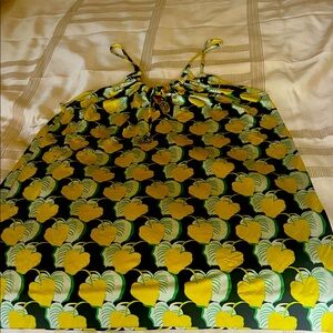 Tory Burch Green and Yellow Midi Dress